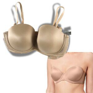INC Beige 44D Multi-Way Strapless Bra